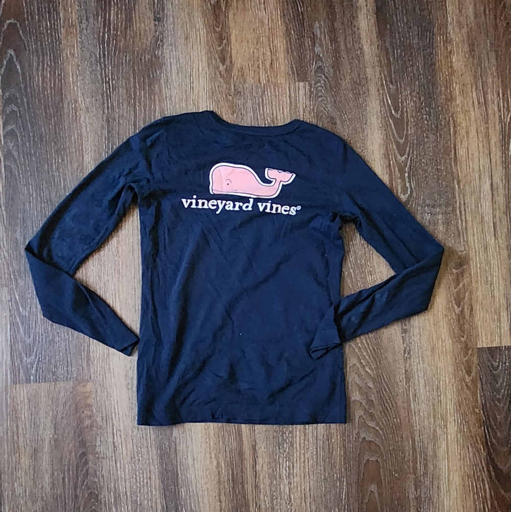 Vineyard Vines Womens Navy Blue  Longsleeve T-Shirt Sz XS
